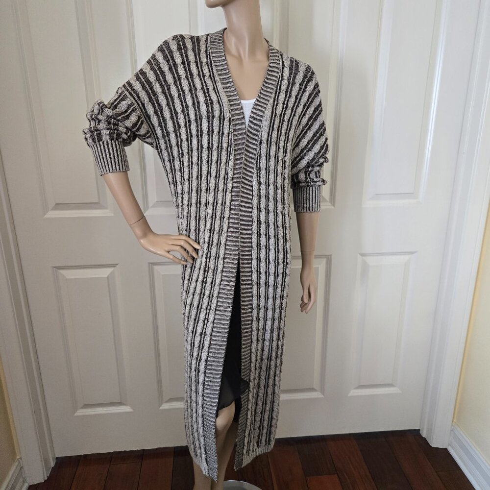 Forever 21 Cable Knit Long Cardigan Duster SZ S